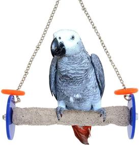 img 4 attached to 🦜 Optimized Sweet Feet and Beak Roll Swing and Perch Bird Toys - Maintain Healthy Nails and Beak - Handcrafted Pet Supplies - Safe, Non-Toxic Bird Cage Accessories - Parrot Toys
