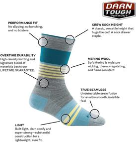 img 2 attached to 🧦 Darn Tough Starboard Crew Lightweight Sock - Women's: Ultimate Comfort and Durability for Active Lifestyles