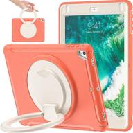 📱 batyue ipad 9.7 inch case: full-body rugged case with 360° swivel stand/pencil holder - coral orange (2018 ipad 6th gen/ 2017 ipad 5th gen, ipad air 2/ ipad pro 9.7'') - ideal for kids, boys, and girls! logo