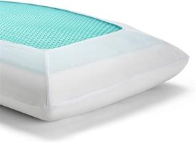 img 2 attached to 🌬️ Sealy Essentials Memory Foam Gel Cooling Pillow - Stay Cool and Comfy with Pack of 1, White