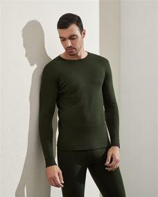 img 1 attached to 👕 LAPASA Men's Merino Wool Thermal Underwear Top: Lightweight & Midweight Base Layer Undershirt - M29, M67