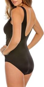 img 3 attached to Miraclesuit Womens Illusionists Crossover One Piece Women's Clothing
