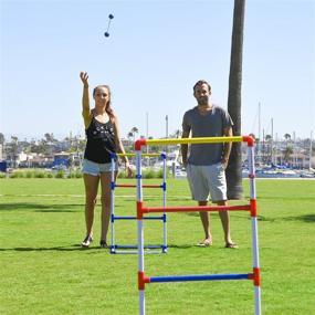 img 3 attached to Enhanced GoSports Premium Ladder Toss Outdoor Game Set: Includes 6 Bolo Balls, Convenient Travel Carrying Case, and Score Trackers - Available in Standard and Giant Sizes