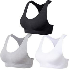 img 4 attached to SEGRILA Women’s Sports Bras Pack: Padded Racerback Yoga Bras for Effective Workouts