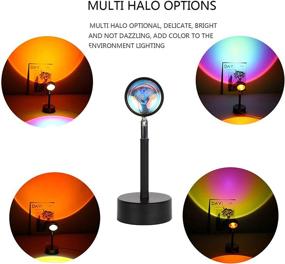 img 3 attached to 🌅 Enhanced Canrulo Sunset Projection Lamp: 180° Rotation & Dual-Color Visual LED Light with Crystal Lens Replacement - Ideal for Living Room and Bedroom Décor