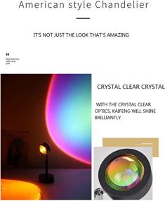 img 1 attached to 🌅 Enhanced Canrulo Sunset Projection Lamp: 180° Rotation & Dual-Color Visual LED Light with Crystal Lens Replacement - Ideal for Living Room and Bedroom Décor