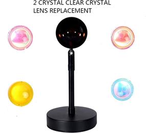 img 2 attached to 🌅 Enhanced Canrulo Sunset Projection Lamp: 180° Rotation & Dual-Color Visual LED Light with Crystal Lens Replacement - Ideal for Living Room and Bedroom Décor