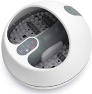 👣 renpho steam foot spa bath massager: fast heating, no-water pouring, 4 pedicure rollers, safer and more effective than traditional foot tubs. perfect father's day gift. logo