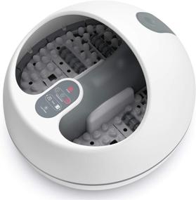 img 4 attached to 👣 RENPHO Steam Foot Spa Bath Massager: Fast Heating, No-Water Pouring, 4 Pedicure Rollers, Safer and More Effective Than Traditional Foot Tubs. Perfect Father's Day Gift.