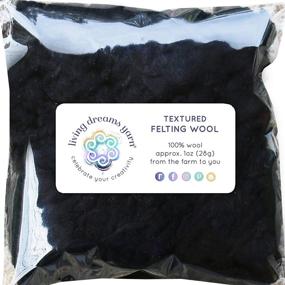 img 4 attached to 🧵 Obsidian Corriedale Fiber with Textured Felting Wool and Curly Locks: Perfect for Needle Felting, Spinning, Doll Hair, and Waldorf Crafts
