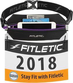 img 3 attached to 🏃 Fitletic Neo Race Belt with No Bounce Design, Ideal for Marathon, Triathlon, Trail, 5k, 10k Races - Single Pouch N01R Neo