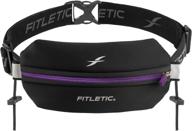 🏃 fitletic neo race belt with no bounce design, ideal for marathon, triathlon, trail, 5k, 10k races - single pouch n01r neo logo