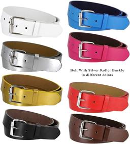 img 2 attached to Genuine Leather Silver Roller VARIOUS Men's Accessories and Belts