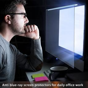 img 3 attached to 👀 Protect Your Eyes with the Blue Light Blocking Screen Protector for 20-22" Widescreen Monitors - Easy Installation & Universal Fit - Size: 19.3"x12.5