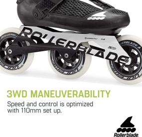 img 2 attached to 🛼 Rollerblade Endurace 110 Unisex Adult Fitness Inline Skate - Black/White, High Performance Skates