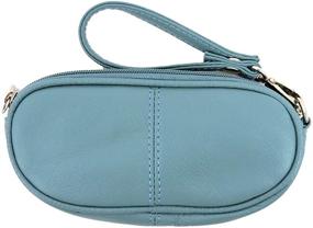 img 3 attached to SILVERFEVER Leather Eyeglass Glasses Wristlet Women's Handbags & Wallets