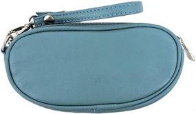 img 4 attached to SILVERFEVER Leather Eyeglass Glasses Wristlet Women's Handbags & Wallets