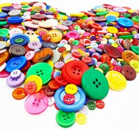 img 3 attached to 🎨 Assorted Painting Children's Buttons - 1000 to 1200 PCS