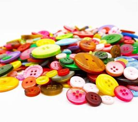 img 2 attached to 🎨 Assorted Painting Children's Buttons - 1000 to 1200 PCS