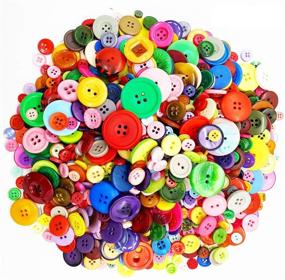 img 4 attached to 🎨 Assorted Painting Children's Buttons - 1000 to 1200 PCS