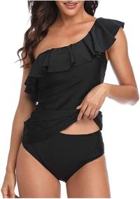 img 2 attached to 👙 Yonique Women's Bathing Shoulder Swimwear: Clothing, Swimsuits & Cover-Ups