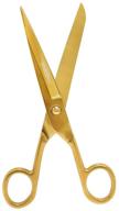 🔪 multibey 7" copper gold stainless steel scissors - heavy duty multipurpose shears for fabric, leather, arts, and crafts logo