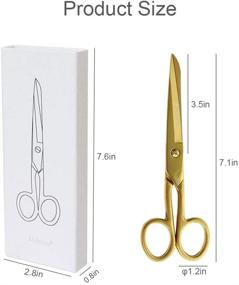 img 3 attached to 🔪 MultiBey 7" Copper Gold Stainless Steel Scissors - Heavy Duty Multipurpose Shears for Fabric, Leather, Arts, and Crafts