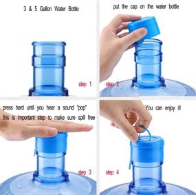 img 2 attached to 🚰 GuangTouL 20 Pcs Non Spill Caps: Anti-Splash Replacements for 3 & 5 Gallon Water Jugs