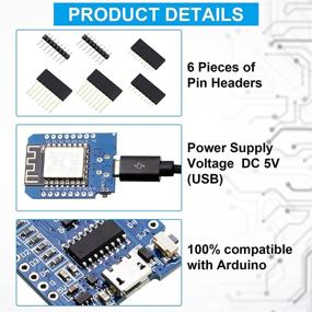 img 1 attached to 🔌 Модуль NodeMcu Mini Wireless D1 для ESP8266 ESP-12F с памятью 4M байт | WLAN WiFi интернет-платформа, совместимая с Arduino | 10 штук