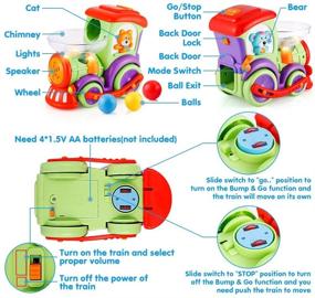 img 1 attached to 🚂 Детский обучающий поезд Lukat с 3 шариками, музыкой и светом - обучающие и развивающие игрушки для детей от 1 до 3 лет