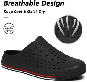 img 2 attached to 👞 SAGUARO Men's Breathable Gardening Shower Shoes, Comfortable Mules & Clogs