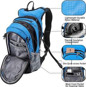 img 2 attached to 🎒 SHARKMOUTH Hiking Hydration Backpack with 2.5L BPA Free Water Bladder, Spacious and Comfortable for Extended Day Hikes, Day Trips, Daypack Travel and Journeys