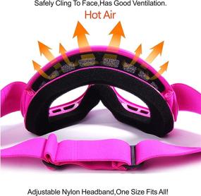 img 1 attached to GLX YH15 Anti-Fog Impact-Resistant Kids Youth ATV Off-Road Dirt Bike Motocross Goggles - Perfect for Boys & Girls (Pink, one_Size)