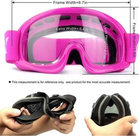 img 2 attached to GLX YH15 Anti-Fog Impact-Resistant Kids Youth ATV Off-Road Dirt Bike Motocross Goggles - Perfect for Boys & Girls (Pink, one_Size)