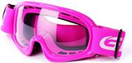 glx yh15 anti-fog impact-resistant kids youth atv off-road dirt bike motocross goggles - perfect for boys & girls (pink, one_size) logo