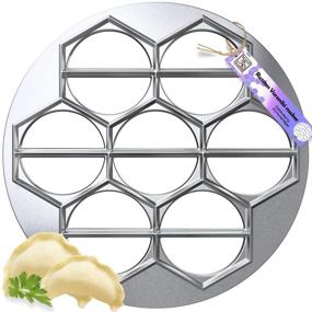 img 4 attached to Authentic Russian Ukrainian Dumpling Maker – Aluminum Vareniki and Pelmeni Mold – Effortlessly Create 🥟 Traditional Dumplings, Ravioli, and Vareniki with this Metal Mold – Vareniki Ravioli Pierogi Form – 1306476