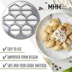 img 2 attached to Authentic Russian Ukrainian Dumpling Maker – Aluminum Vareniki and Pelmeni Mold – Effortlessly Create 🥟 Traditional Dumplings, Ravioli, and Vareniki with this Metal Mold – Vareniki Ravioli Pierogi Form – 1306476