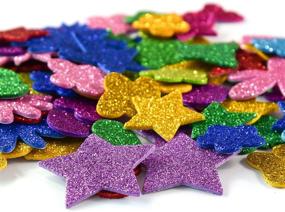 img 3 attached to 6 Pack Glitter Self-Adhesive Foam Stickers - Stars, Hearts, Moon Shape, Cute Letter Stickers - 3D Color Journaling Stickers for Kids Creative Toys, DIY Scrapbooking, Card Making Accessory - Assorted Mixed Colors