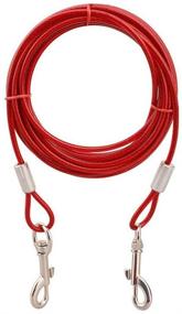 img 4 attached to 🐕 ASOCEA 16ft Dog Tie Out Cable - Pet Training Lead for Small Medium Large Dogs up to 65 lbs - Runner Chain Leash for Outdoor Yard Camping