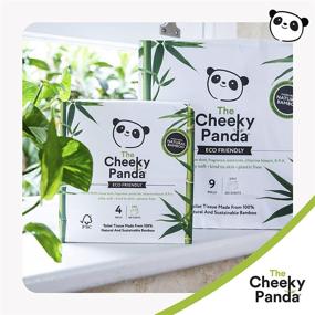 img 2 attached to 🐼 The Cheeky Panda - Бумажные полотенца из бамбука: 9 рулонов (3 слоя, 200 листов) - гипоаллергенные, без пластика, экологически чистые - супер мягкие, крепкие и устойчивые.