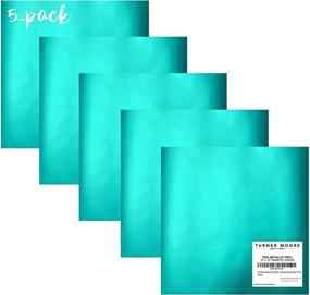 img 3 attached to 🔷 Turner Moore Teal Blue Metallic Vinyl Adhesive Sheets - 12x12 Inches, 5-Pack - Ideal for Silhouette Cameo, Cricut Maker Explore, Scrapbooking, Stickers, Decals - Peel and Stick, Teal Metalized Vinyl