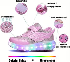 img 3 attached to Sporty Nsasy Kids Roller Shoes: Unisex Sneakers with Wheels, LED Lights – Perfect Christmas or Birthday Gift for Children