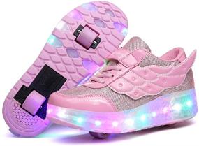 img 4 attached to Sporty Nsasy Kids Roller Shoes: Unisex Sneakers with Wheels, LED Lights – Perfect Christmas or Birthday Gift for Children