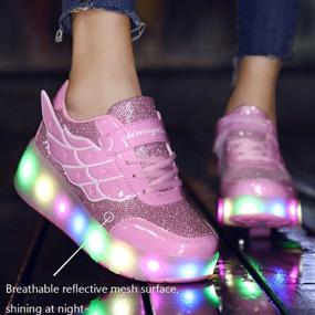 img 1 attached to Sporty Nsasy Kids Roller Shoes: Unisex Sneakers with Wheels, LED Lights – Perfect Christmas or Birthday Gift for Children