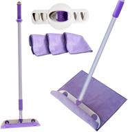 🧹 powerizer wonderwedgie microfiber cleaning system - multi-purpose floor mop kit - includes wedge mop head, 2 microfiber cleaning cloths, telescoping pole, and storage organizer logo