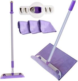 img 4 attached to 🧹 Powerizer WonderWedgie Microfiber Cleaning System - Multi-Purpose Floor Mop Kit - Includes Wedge Mop Head, 2 Microfiber Cleaning Cloths, Telescoping Pole, and Storage Organizer