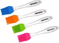 🔥 mifasoo 4 pack silicone pastry brush: heat resistant basting brushes for bbq, grill, baking & cooking логотип