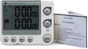 img 3 attached to Dual Digital Kitchen Count Up and Countdown Timer by Bjerg Instruments - Featuring Large Digit LCD Display