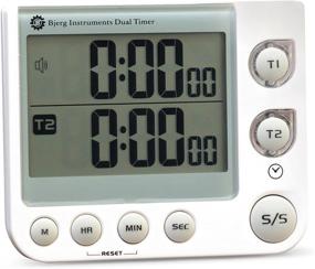 img 4 attached to Dual Digital Kitchen Count Up and Countdown Timer by Bjerg Instruments - Featuring Large Digit LCD Display