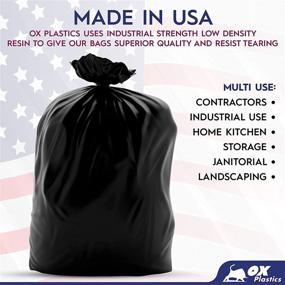 img 1 attached to 🗑️ 55 Gallon Trash Bags 3 MIL Contractor: Large, Heavy-Duty Garbage Bags (50 Pack)